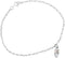 Flip Flop Ankle Bracelet, Sterling Silver, 12k Green and Rose Gold Black Hills Gold Motif, 9.5"