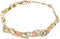 Victorian Style Bracelet, 10k Yellow Gold, 12k Green and Rose Gold Black Hills Gold Motif, 7"