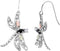 Onyx Dragonfly Earrings, Sterling Silver, 12k Green and Rose Gold Black Hills Gold Motif