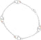 Twin Heart Anklet Bracelet, Sterling Silver, 12k Green and Rose Gold Black Hills Gold Motif, 9"