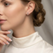 Ave 369 Antiquing with Beveled Edge Cross Earrings, Sterling Silver, 12k Green and Rose Gold Black Hills Gold Motif