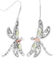 Filigree Dragonfly Earrings, Sterling Silver, 12k Green Gold, 12k Rose Gold Black Hills Gold