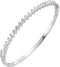 Cubic Zirconia in Sterling Silver Bracelet, 8"