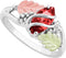 Marquise Created Garnet January Birthstone Ring, Sterling Silver, 12k Green and Rose Gold Black Hills Gold Motif