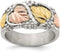 Fancy Victorian-Style Band, Sterling Silver 12k Rose Gold, 12k Green Gold Black Hills Gold Motif, Matching Rings for Men and Women