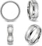 Men's Brushed Cobalt Chrome 8mm Grooved Comfort-Fit Wedding Band Size 9.5