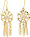 Diamond-Cut Dream catcher Earrings, 10k Yellow Gold, 12k Green and Rose Gold Black Hills Gold Motif
