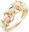 Victorian Style Band, 10k Yellow Gold, 12k Green and Rose Gold Black Hills Gold Motif