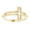 Embossed Cross 14k Yellow Gold Ring