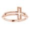 Embossed Cross 14k Rose Gold Ring