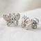 Diamond-Cut Butterfly Earrings, Sterling Silver, 12k Green and Rose Gold Black Hills Gold Motif