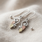 Diamond-Cut Spiral Earrings, Sterling Silver, 12k Green Gold and Rose Gold Black Hills Gold Motif