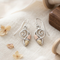 Freeform Fancy Earrings, Sterling Silver, 12k Green and Rose Gold Black Hills Gold Motif