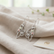 Swirl with Petite Leaves Earrings, Sterling Silver, 12k Green and Rose Gold Black Hills Gold Motif