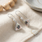 Round Mystic Fire Topaz Triangle Earrings, Sterling Silver, 12k Green and Rose Gold Black Hills Gold Motif