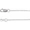 Rhodium-Plated 1mm 18k White Gold Solid Cable Chain