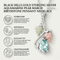 Ave 369 Created Aquamarine Pear March Birthstone Pendant Necklace, Sterling Silver, 12k Green and Rose Gold Black Hills Gold Motif