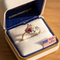 Ave 369 Created Ruby July Birthstone Ring, Sterling Silver, 12k Green and Rose Gold Black Hills Gold Motif