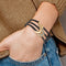 Tango Collection Black Titanium and Bronze 27mm White Sapphire Cable Flex Cuff Bangle Bracelet, 7"