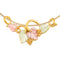 Vine Necklace with Grapes and Leaves, 10k Yellow Gold, 12k Green and Rose Gold Black Hills Gold Motif, 18"