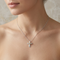 Infinity Cross Pendant Necklace, Sterling Silver, 12k Green and Rose Gold Black Hills Gold Motif, 18''