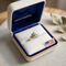 Marquise Created Aquamarine March Birthstone Ring, Sterling Silver, 12k Green and Rose Gold Black Hills Gold Motif