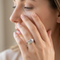 Marquise Created Aquamarine March Birthstone Ring, Sterling Silver, 12k Green and Rose Gold Black Hills Gold Motif