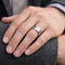 Men's Brushed Cobalt Chrome 8mm Grooved Comfort-Fit Wedding Band Size 9.5