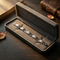 Men's Polished and Brushed Stainless Steel Antiqued Bracelet, 8.5"