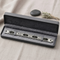 Men's Brushed Stainless Steel 19mm Black IP-Plated and Black Diamond Cross Bracelet, 8.75" (.25Ctw)