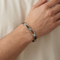Men's Polished Stainless Steel with Tiger's Eye Bracelet, 8.5"