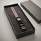 Men's Brown Leather, Brushed Black IP, Stainless Steel Adjustable ID Buckle-Clasp Bracelet