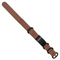 Men's Brown Leather, Brushed Black IP, Stainless Steel Adjustable ID Buckle-Clasp Bracelet