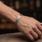 Men's Brushed and Polished Titanium 10mm Link Bracelet, 8.75 Inches