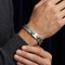 Men's Polished Grey Titanium 9mm Bracelet, 8.25"