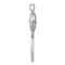 Rhodium Plate Sterling Silver CZ Key Locket Pendant