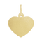 14k Yellow Gold Angel Heart Pendant with Diamond-Cut Frame