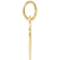 14k Yellow Gold Angel Heart Pendant with Diamond-Cut Frame