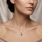 Red CZ July Birthstone Heart Pendant Necklace, Sterling Silver, 12k Green and Rose Gold Black Hills Gold Motif, 18"