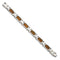 Men's Polished Stainless Steel with Tiger's Eye Bracelet, 8.5"