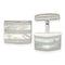 Stainless Steel Polished Mother Of Pearl Square Cuff Links