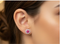Pink Tourmaline and Diamond Halo-Style Earrings, Rhodium-Plated 14k White Gold (4.5 MM) (.16 Ctw, G-H Color, I1 Clarity)