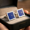 Sterling Silver Lapis Square Cuff Links