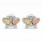 Petite Butterfly Earrings, Sterling Silver, 12k Green and Rose Gold Black Hills Gold Motif