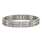Men's Brushed and Polished Titanium 10mm Link Bracelet, 8.75 Inches