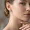 Diamond-Cut Antiqued Earrings, Sterling Silver, 12k Green and Rose Gold Black Hills Gold Motif
