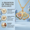 Interlocked Hearts Pendant Necklace, 10k Yellow Gold, 12k Green Gold, 12k Rose Gold Black Hills Gold, 18"