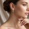Two-Tone U-Shape Earrings, Sterling Silver, 12k Green and Rose Gold Black Hills Gold Motif