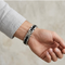 Men’s Stainless Steel Bicycle Chain Link Bracelet with Black Rubber Inlay, 316L Hypoallergenic Heavy Link Biker Bracelet, Fold-Over Clasp, 8.25 Inch