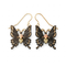 Black Butterfly Earrings, 12k Rose and Green Gold Black Hills Gold Motif